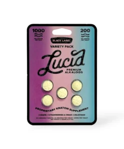 Lucid Black Label Kratom Extract 200mg Chewable Tablet – Variety Pack